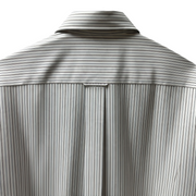 Men's Striped Long Sleeve Shirt – Timeless & Elegant, Off-White