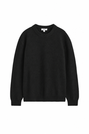 Men's Wool & Silk Blend Long Sleeve Sweater, Black