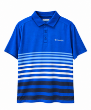 Men's Striped Polo T-Shirt – Performance & Style, Blue