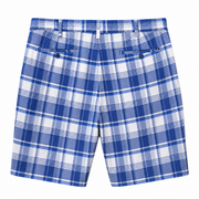 Men’s Plaid Chino-Style Shorts, Blue