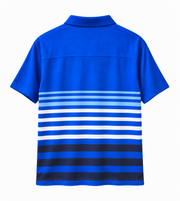 Men's Striped Polo T-Shirt – Performance & Style, Blue
