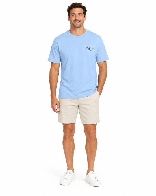 Men's Graphic Scoop Neck Short Sleeve Brand Logo T-Shirt