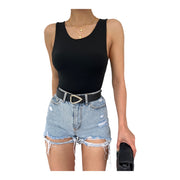 Women's Sleeveless Crop Top – Effortless Chic & Comfort, Black