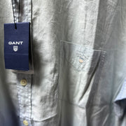 Men's Long Sleeve Casual Shirt – Handwoven Cotton, Blue