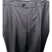 Men's Striped Wool-Cashmere Trousers – Tailored Elegance, Charcoal
