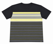 Men's Bar Striped Crew Neck T-Shirt, Grey