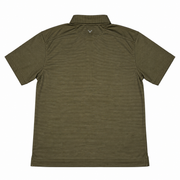 Men's Solid Polo Neck Regular Fit T-Shirt, Olive Green