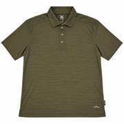Men's Solid Polo Neck Regular Fit T-Shirt, Olive Green