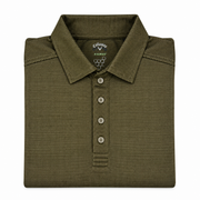 Men's Solid Polo Neck Regular Fit T-Shirt, Olive Green