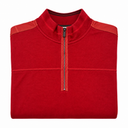 Men’s Half-Zip Knit Sweater, Dark Red