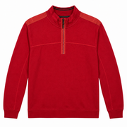 Men’s Half-Zip Knit Sweater, Dark Red