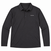 Men's Outdoor Long-Sleeve Polo – Solar Shield Protection, Dark Grey