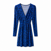 Women's Fit & Flare Dress – Bold & Elegant Statement, Blue