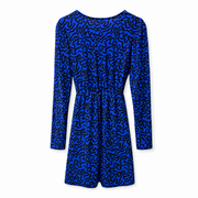 Women's Fit & Flare Dress – Bold & Elegant Statement, Blue
