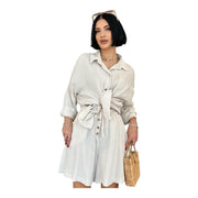 Women's Muslin Button-Down Shirt & Shorts Set