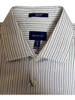 Men's Striped Long Sleeve Shirt – Timeless & Elegant, Off-White