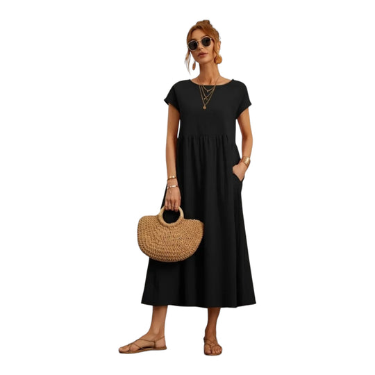Women's Elegant Midi Dress – Effortless & Chic