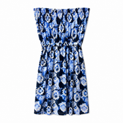 Women's Bandeau Mini Dress – Effortless Summer Style, Blue