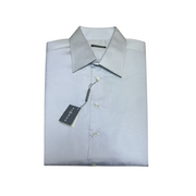 Men's Formal Shirt – Sleek Slim Fit, Metallic White
