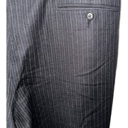 Men's Striped Wool-Cashmere Trousers – Tailored Elegance, Charcoal