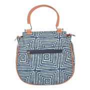 Handcrafted Blue Print Handbag & Crossbody – Bold & Versatile