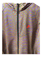 Men's Lightweight Hooded Windbreaker – Multicolor Reflective Design