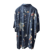 Men's Graphic Print Shirt – Relaxed Summer Vibes, Navy