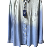 Men's Long Sleeve Casual Shirt – Handwoven Cotton, Blue