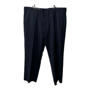 Men's Striped Wool Trousers – Sleek & Professional, Navy