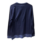 Men's Long Sleeve Crew Neck T-Shirt – Soft & Stylish Loungewear, Navy