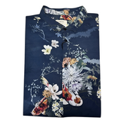 Men's Graphic Print Shirt – Relaxed Summer Vibes, Navy