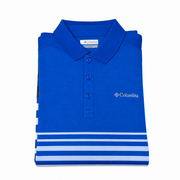 Men's Striped Polo T-Shirt – Performance & Style, Blue