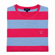 Men's Block Stripe Round Neck T-Shirt
