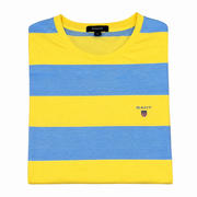 Men's Block Stripe Round Neck T-Shirt
