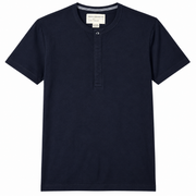 Men's Henley T-Shirt – Premium Comfort, Midnight Blue