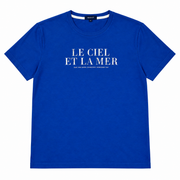 Men's Graphic Scoop Neck Relaxed Fit T-Shirt, Indigo Blue