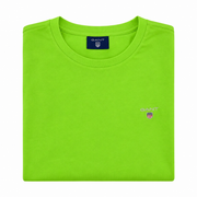 Men's Brand Name Logo Crew Neck T-Shirt, Bright Green