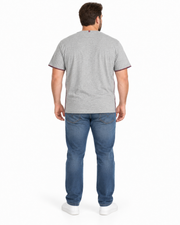 Men's Graphic Brand Name Scoop Neck T-Shirt, Grey