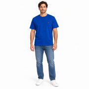 Men's Brand Name Logo Round Neck T-Shirt