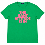Men's Graphic Print Round Neck T-Shirt, Grass Green