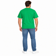 Men's Graphic Print Round Neck T-Shirt, Grass Green