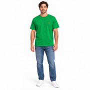 Men's Brand Name Logo Round Neck T-Shirt