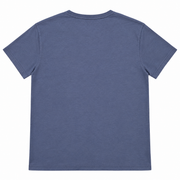 Men's Graphic Rolled Sleeve Round Neck T-Shirt, Laundered Blue