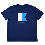 Men's Graphic T-Shirt – Casual with Coastal-Inspired Print, Navy