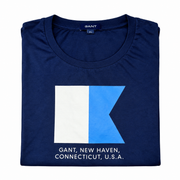 Men's Graphic T-Shirt – Casual with Coastal-Inspired Print, Navy