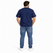 Men's Graphic T-Shirt – Casual with Coastal-Inspired Print, Navy
