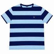 Men's Block Stripe Round Neck T-Shirt