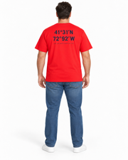 Men's Graphic Scoop Neck Relaxed Fit T-Shirt, Red