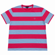 Men's Block Stripe Round Neck T-Shirt