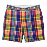 GANT men's multicolor plaid cotton cargo shorts with button closure and belt loops.